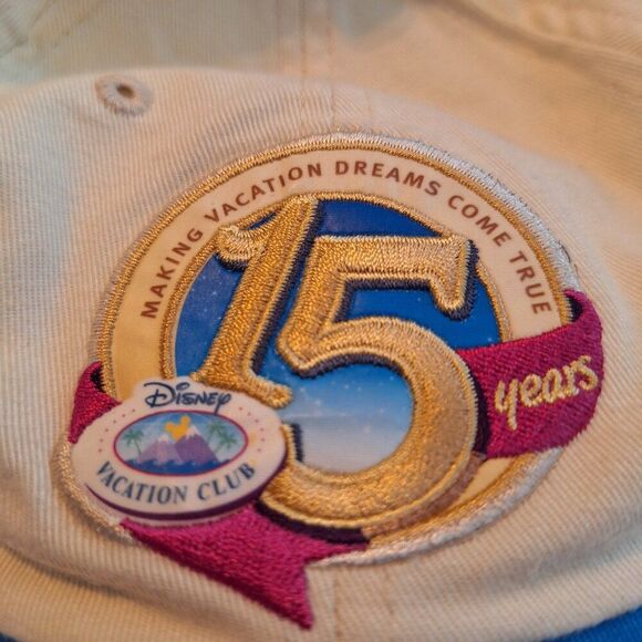 Lot of 2 Authentic Disney Vacation Club Member Adjustable Fit Hats - 15 Years - Picture 3 of 16